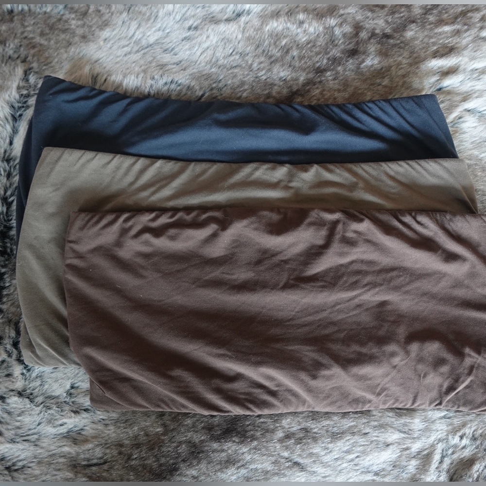 SKIMS Bandeau Set - Black, Brown, Tan